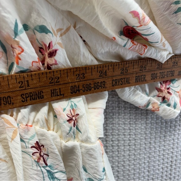 Torrid Womens Shirt Blouse 4X Floral Sheer Ruched Sleeves Boho Flowy Summer - Picture 8 of 9